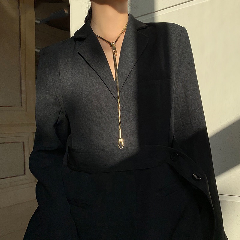 Street Fashion Mood - Exaggerated Street Shot Design Metal Zipper