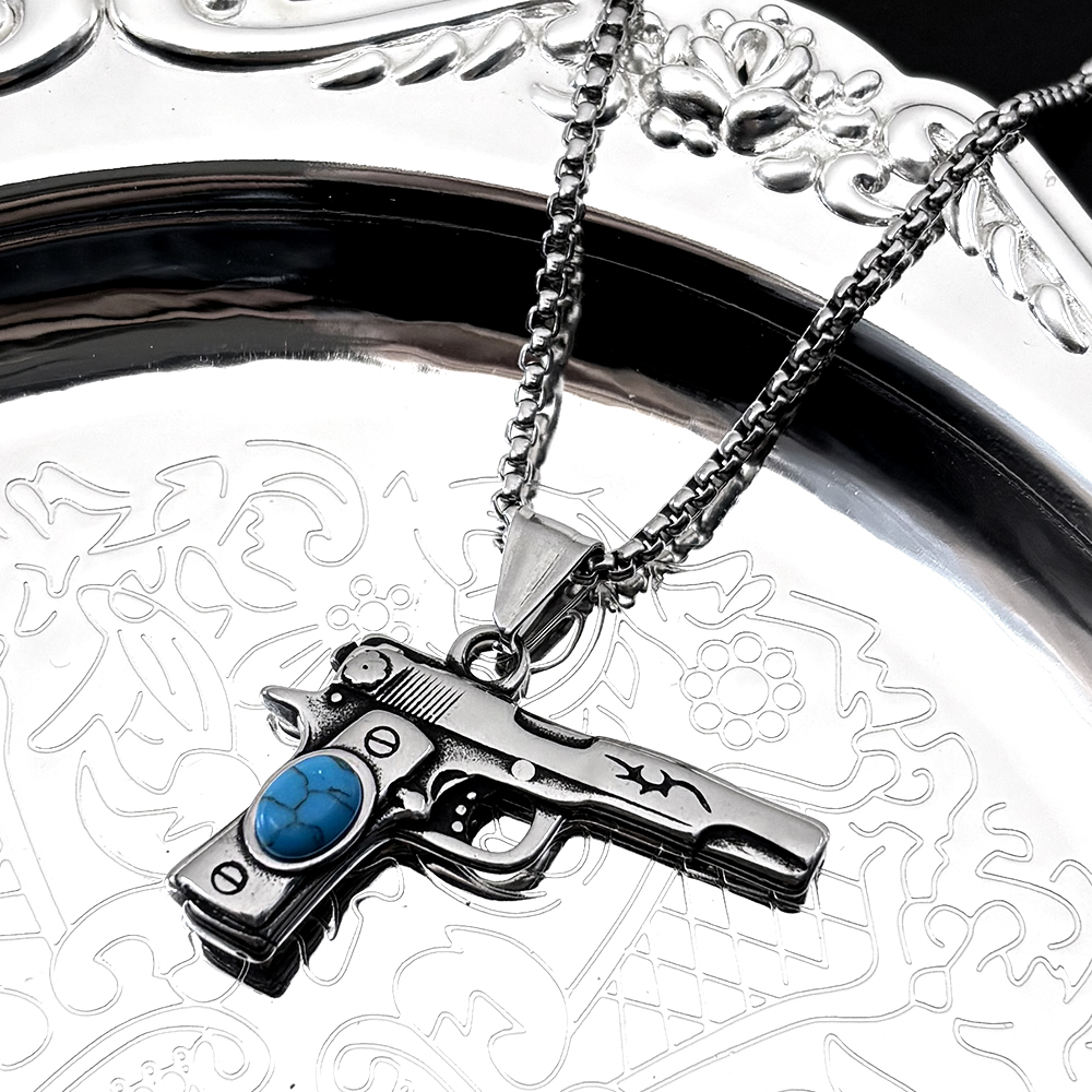 Street Fashion Show - Retor Dark Punk Pistol Necklace For