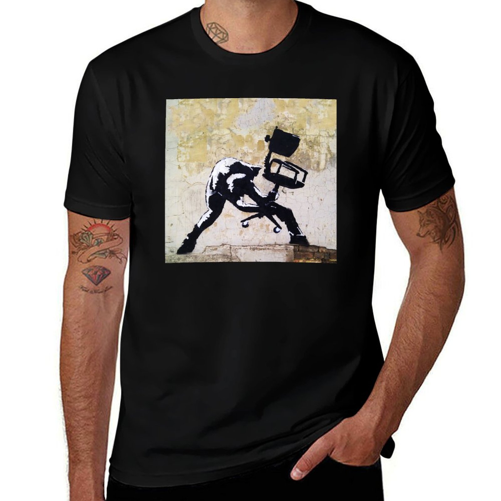 Street Fashion London - Banksy London Calling - Office Chair