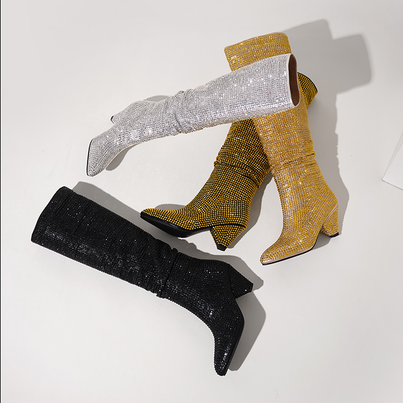 Fashion Spike Heels Crystal Lo - Street Fashion Dress avaliação e preço