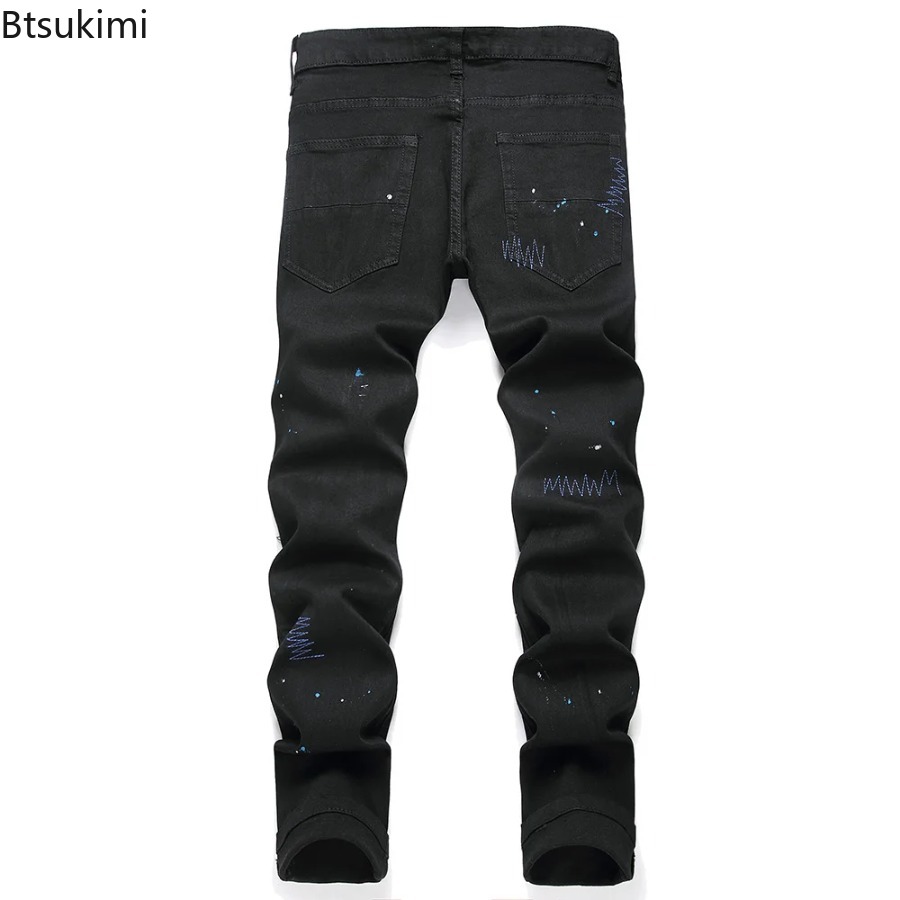 2026 New Men's Fashion Crystal - Distressed Jean Rip avaliação e preço