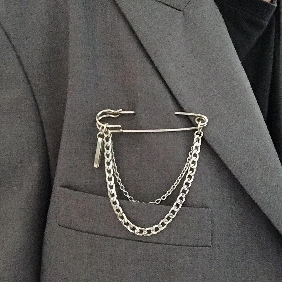 Punk Pendant Double Pin Clip C - Street Fashion In Korea avaliação e preço
