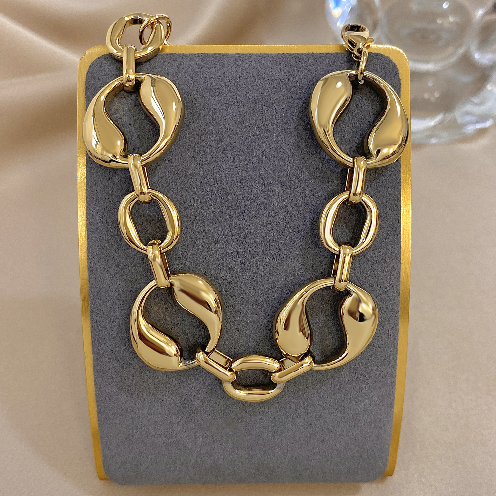 Stainless Steel Chunky Thick C - Street Fashion Mood avaliação e preço