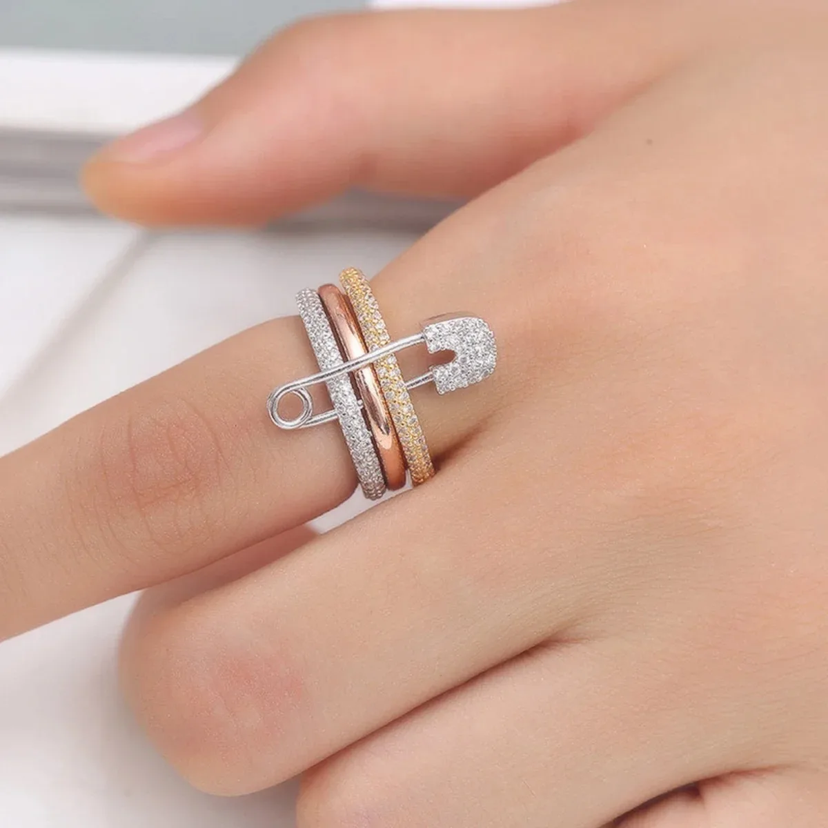 Paperclip zircon style ring st - Street Fashion Mood avaliação e preço