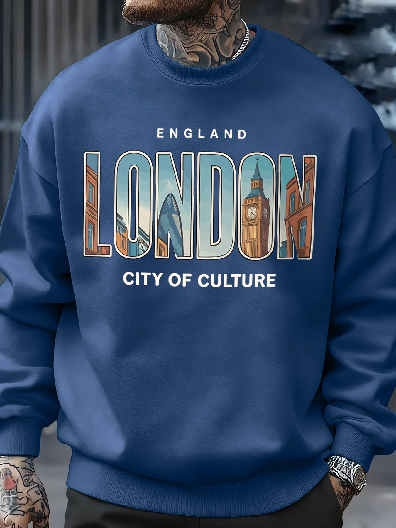 London City Pattern Sweatshirt - Street Fashion London avaliação e preço