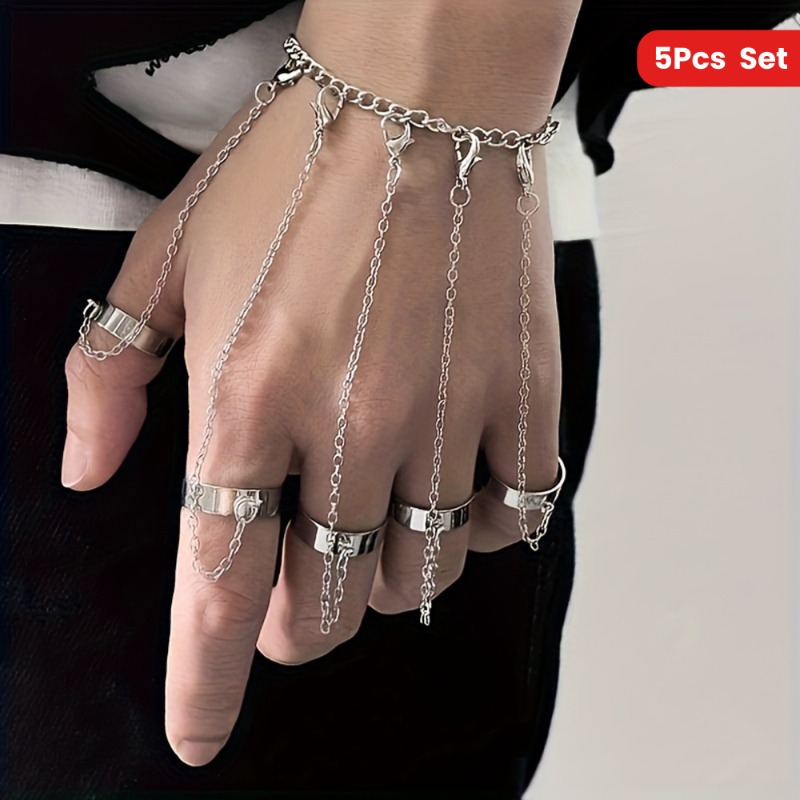 Fashion Finger Ring Bracelet f - Street Fashion Mood avaliação e preço