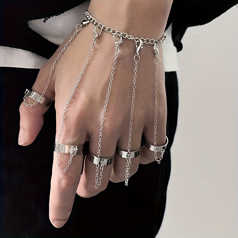 Fashion Finger Ring Bracelet f - Street Fashion Mood avaliação e preço