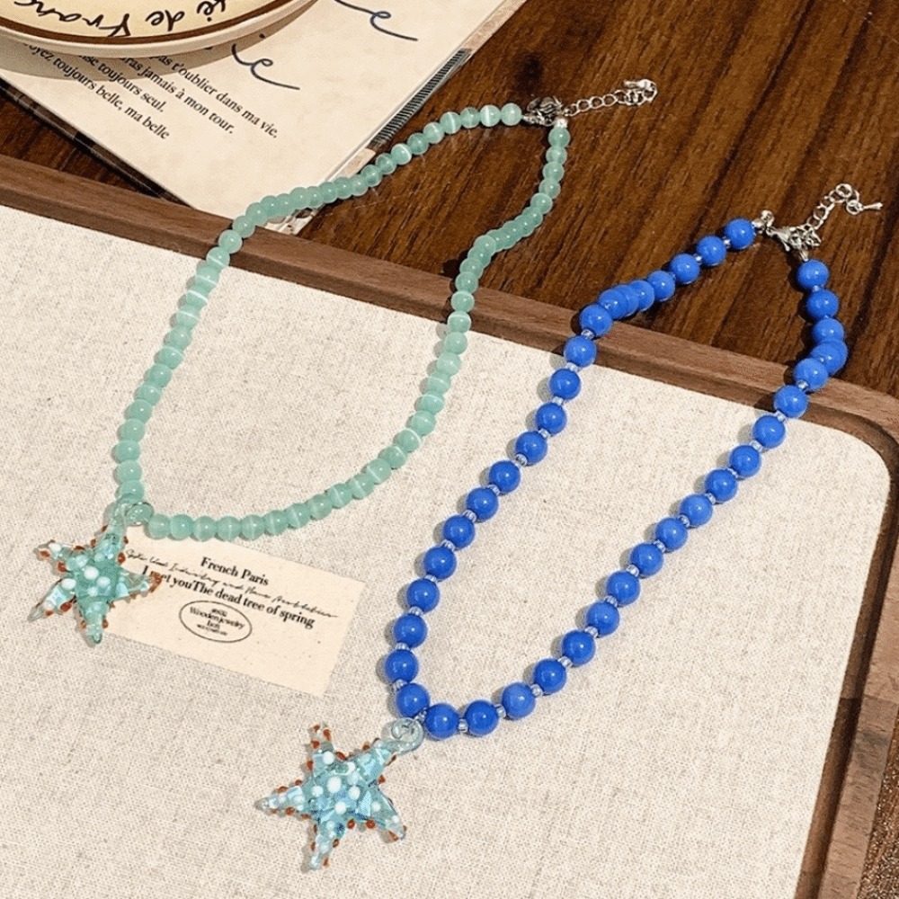 Acrylic Starfish Dots Necklace - Street Fashion Mood avaliação e preço