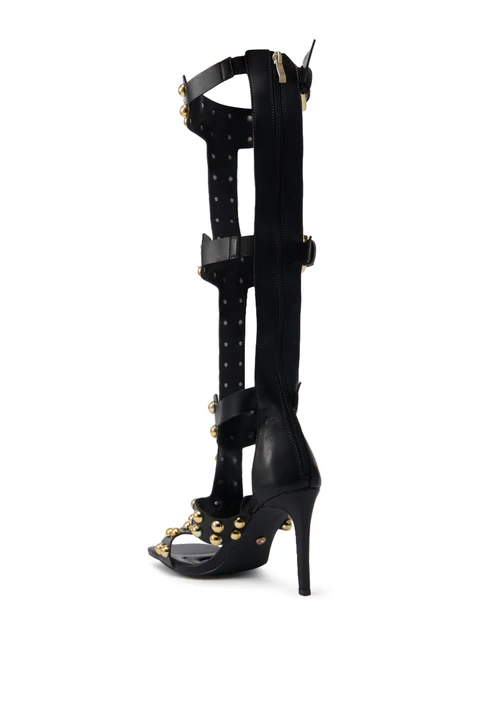 Women's Black Gladiator Sandal - Street Fashion Dress avaliação e preço