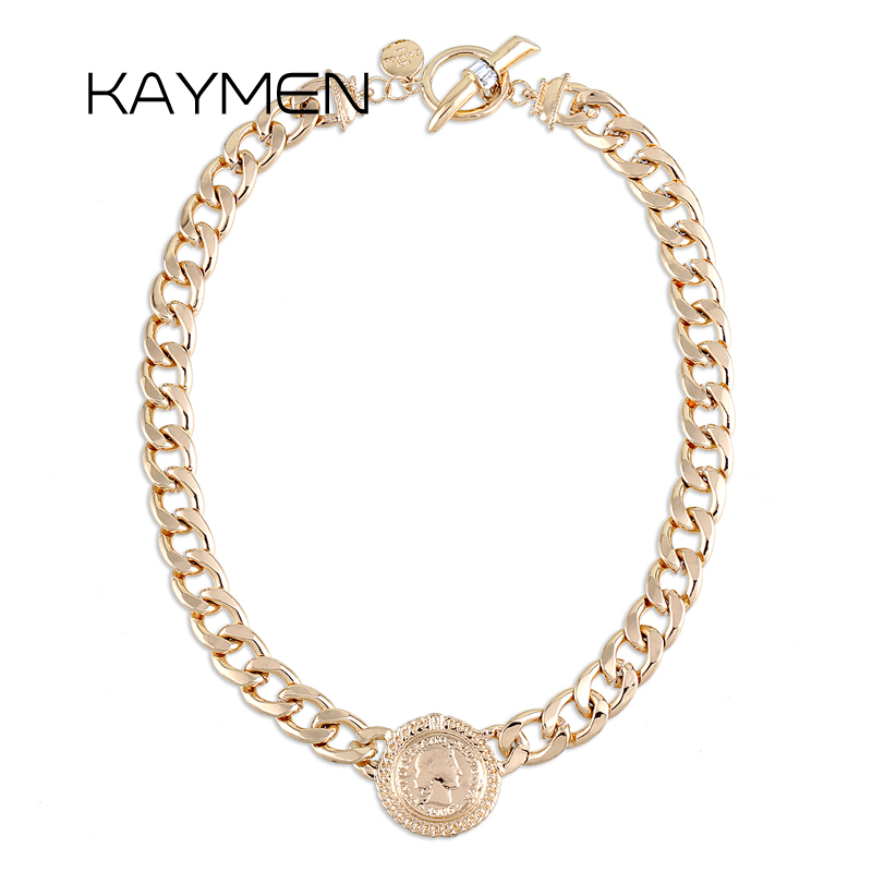 Gold Plated Queen Coin Chains  - Street Fashion Show avaliação e preço