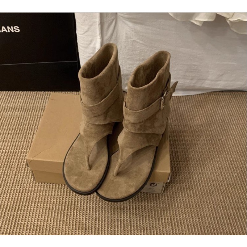2025Spring Clip Toe Flats Sand - Street Fashion Dress avaliação e preço
