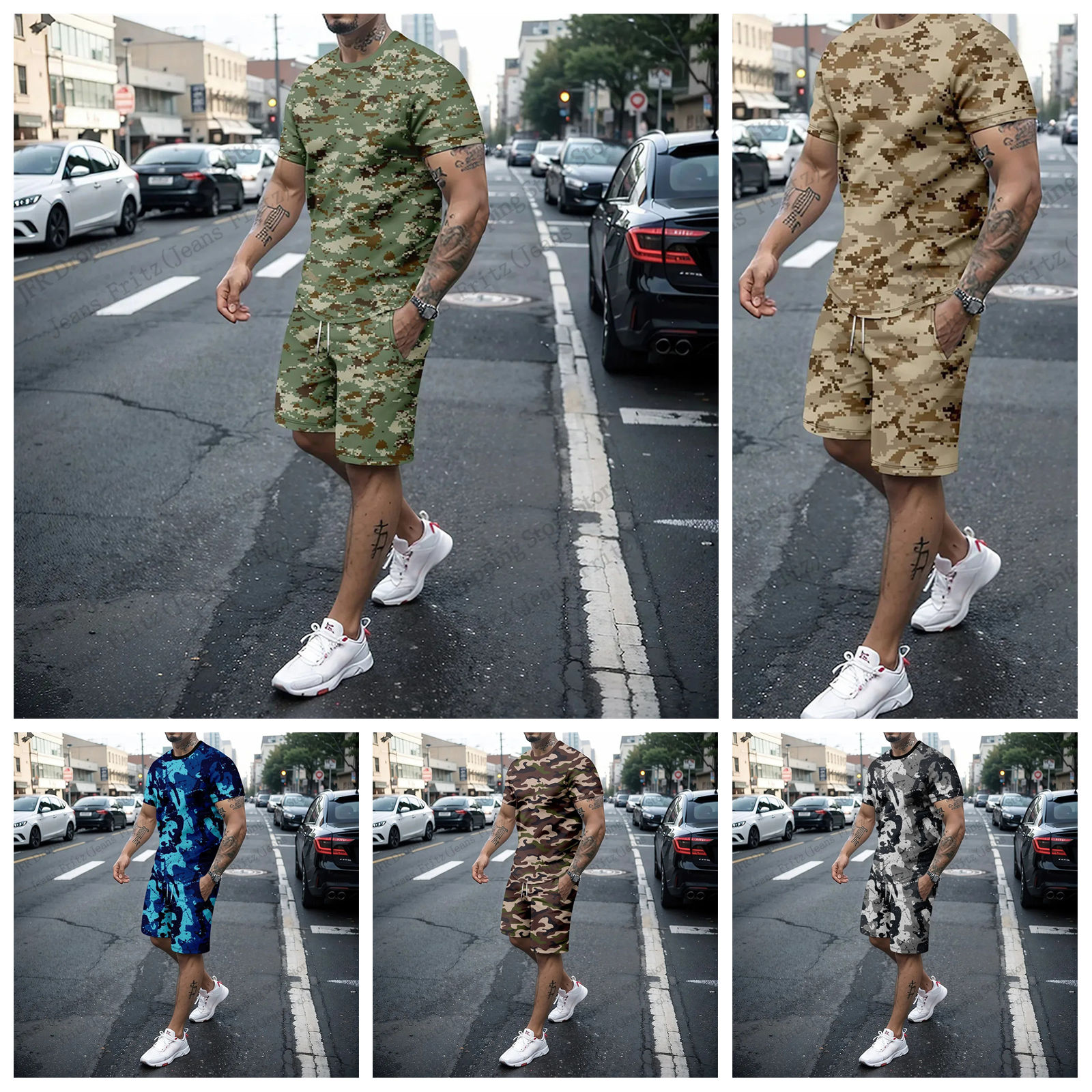 New Camo Camouflage 3d Print T - Camo Pattern Set avaliação e preço