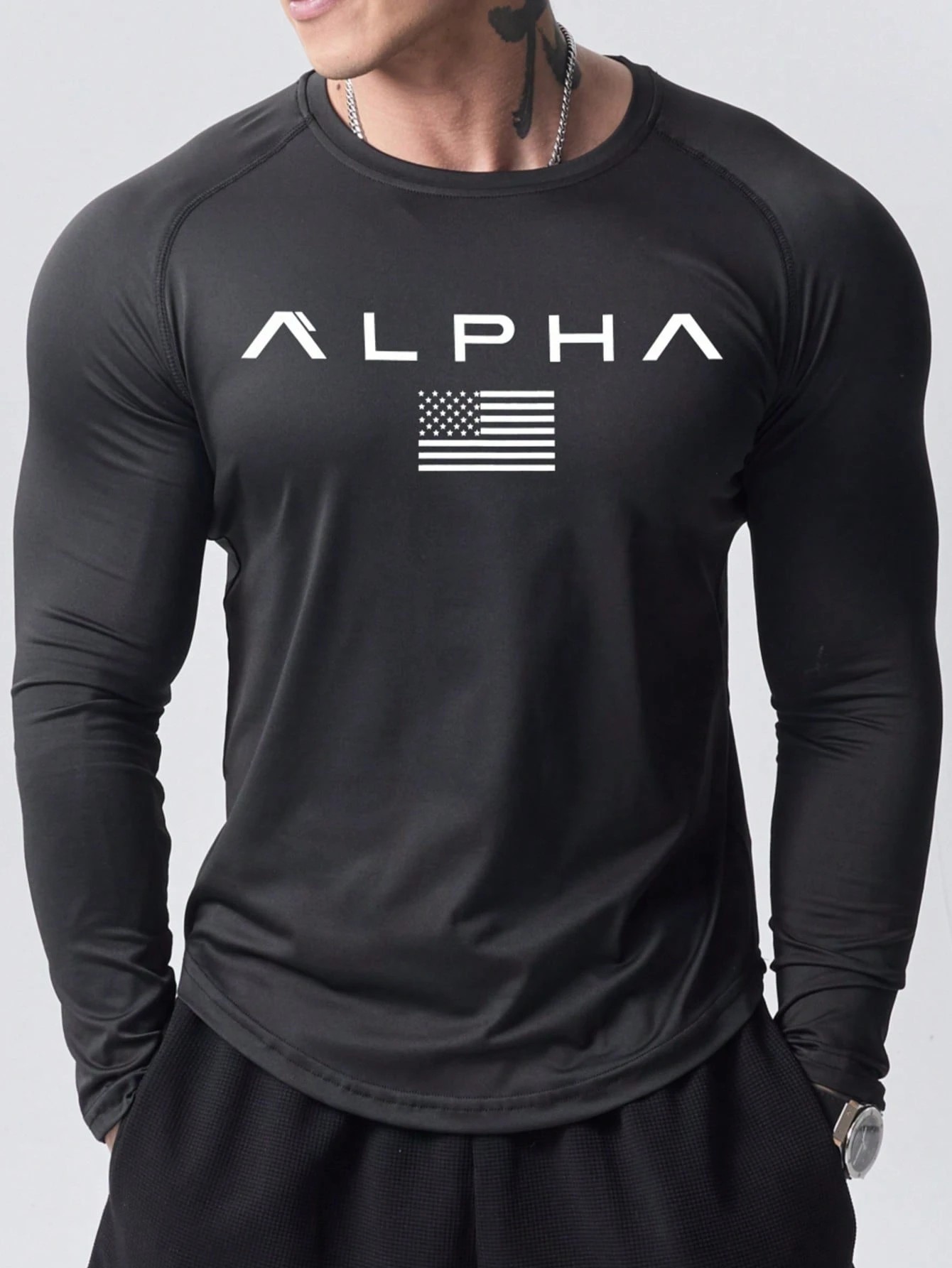 New men's long-sleeved T-shirt - Street Fashion China avaliação e preço