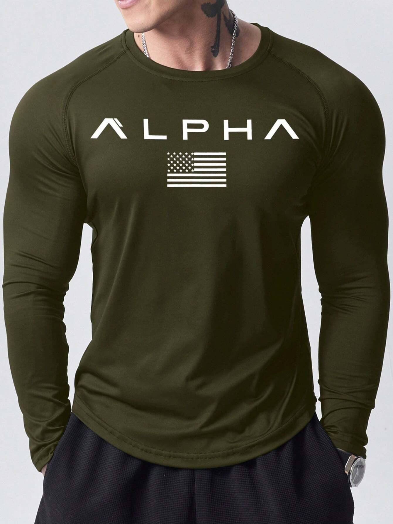 New men's long-sleeved T-shirt - Street Fashion China avaliação e preço