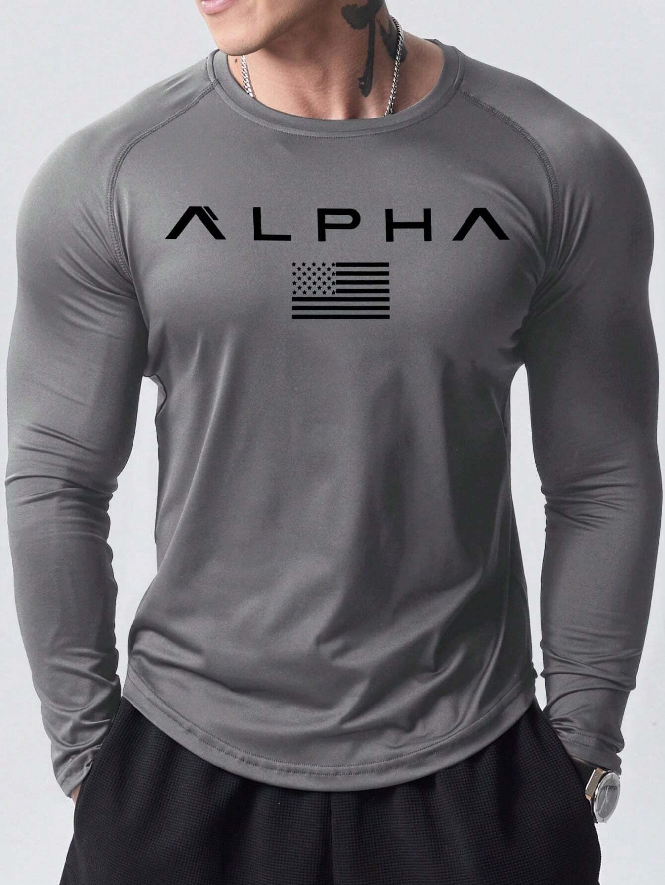 New men's long-sleeved T-shirt - Street Fashion China avaliação e preço