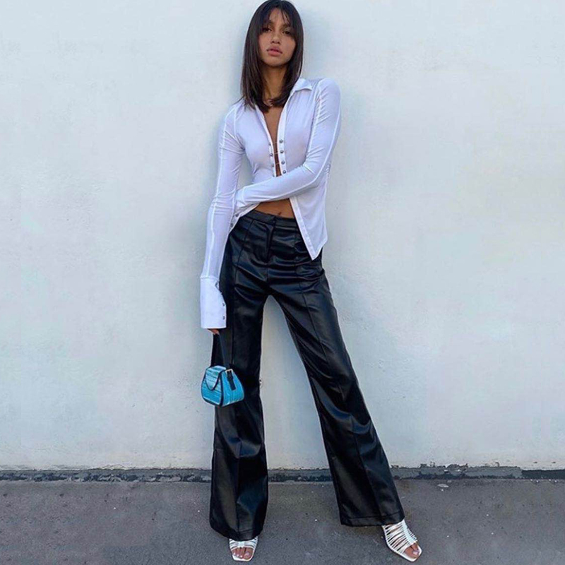 Eco-Friendly High-Waist Straig - Street Fashion Week avaliação e preço