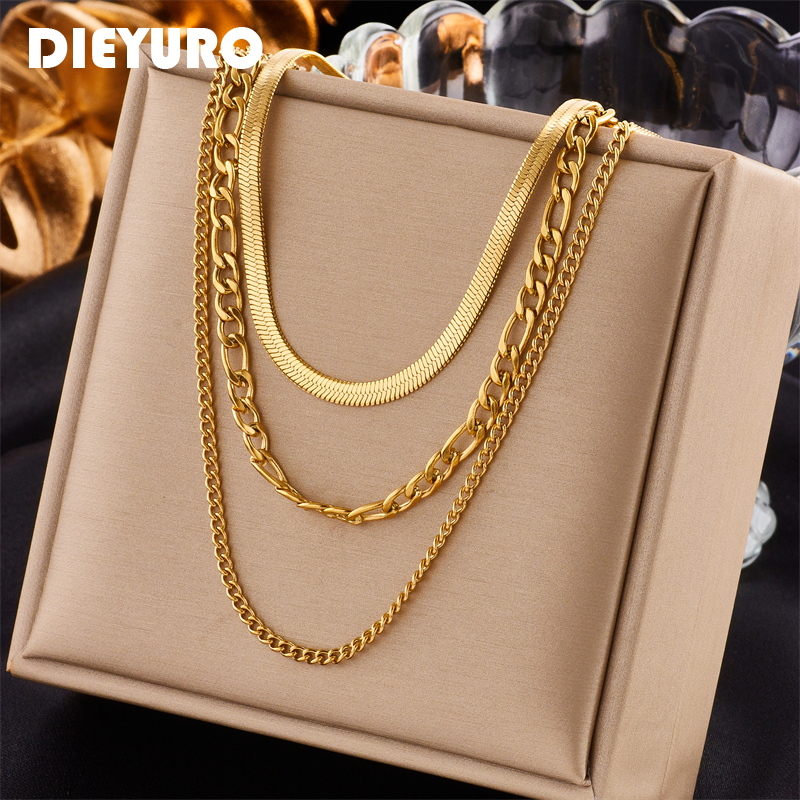 DIEYURO 316L Stainless Steel G - Street Fashion Mood avaliação e preço