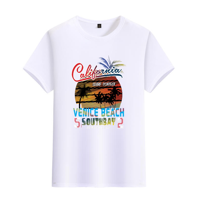 Men's Black Round-Neck Short-S - Street Fashion Venice avaliação e preço