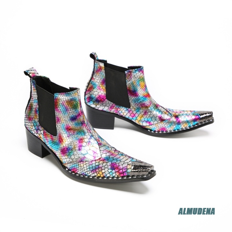 Multicolor Metallic Snake Prin - Street Fashion Dress avaliação e preço