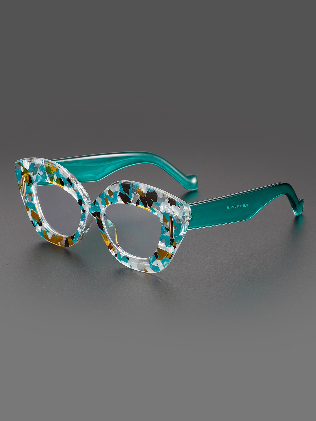 Large Frame Cat-Eye Floral Gla - Street Fashion Show avaliação e preço