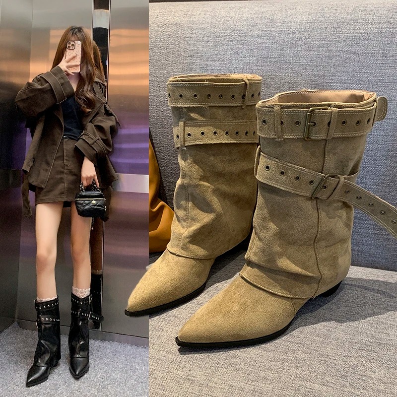 2025 Pointed Toe Women's Winte - Street Fashion Dress avaliação e preço