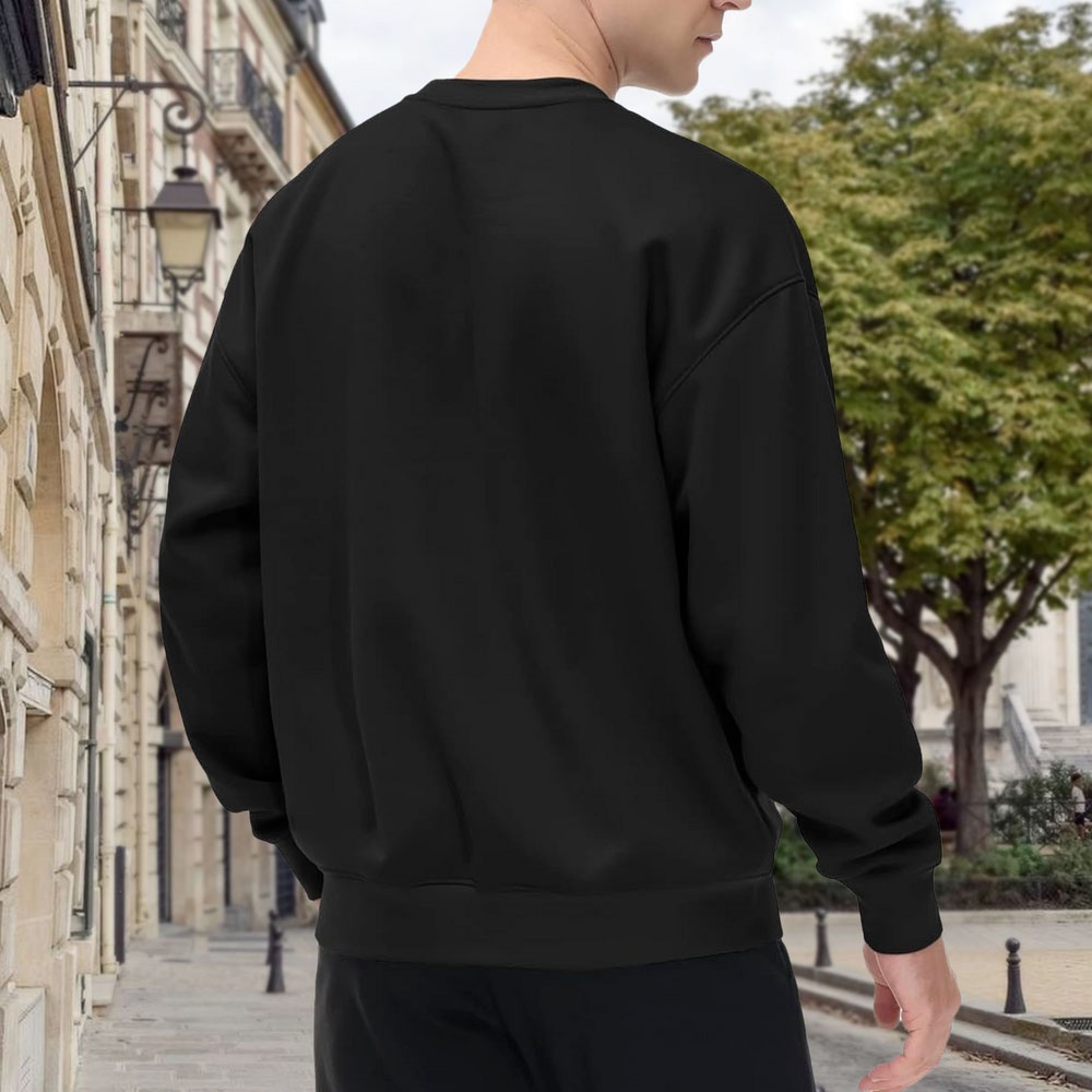 Men's Black Crew Neck Pullover - Street Fashion London avaliação e preço