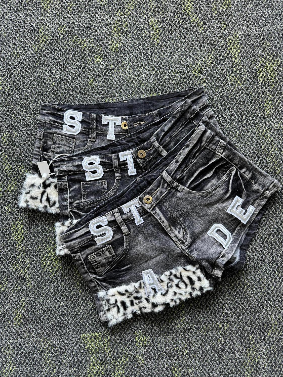Y2k Embroidered Patch Denim Sh - Street Fashion Harajuku avaliação e preço