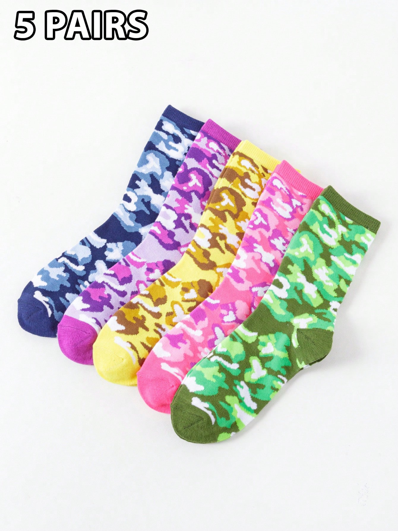 5 Pairs/sets Of Women's Four S - Camo Pattern Set avaliação e preço