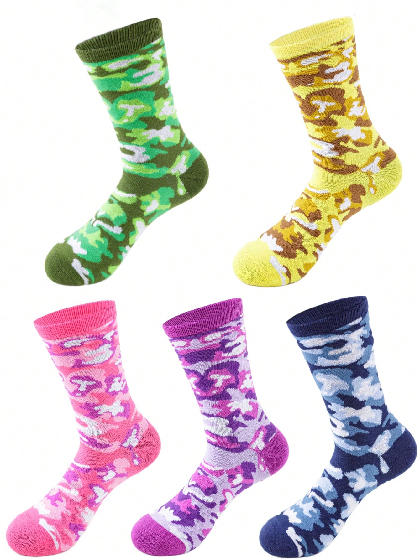 5 Pairs/sets Of Women's Four S - Camo Pattern Set avaliação e preço