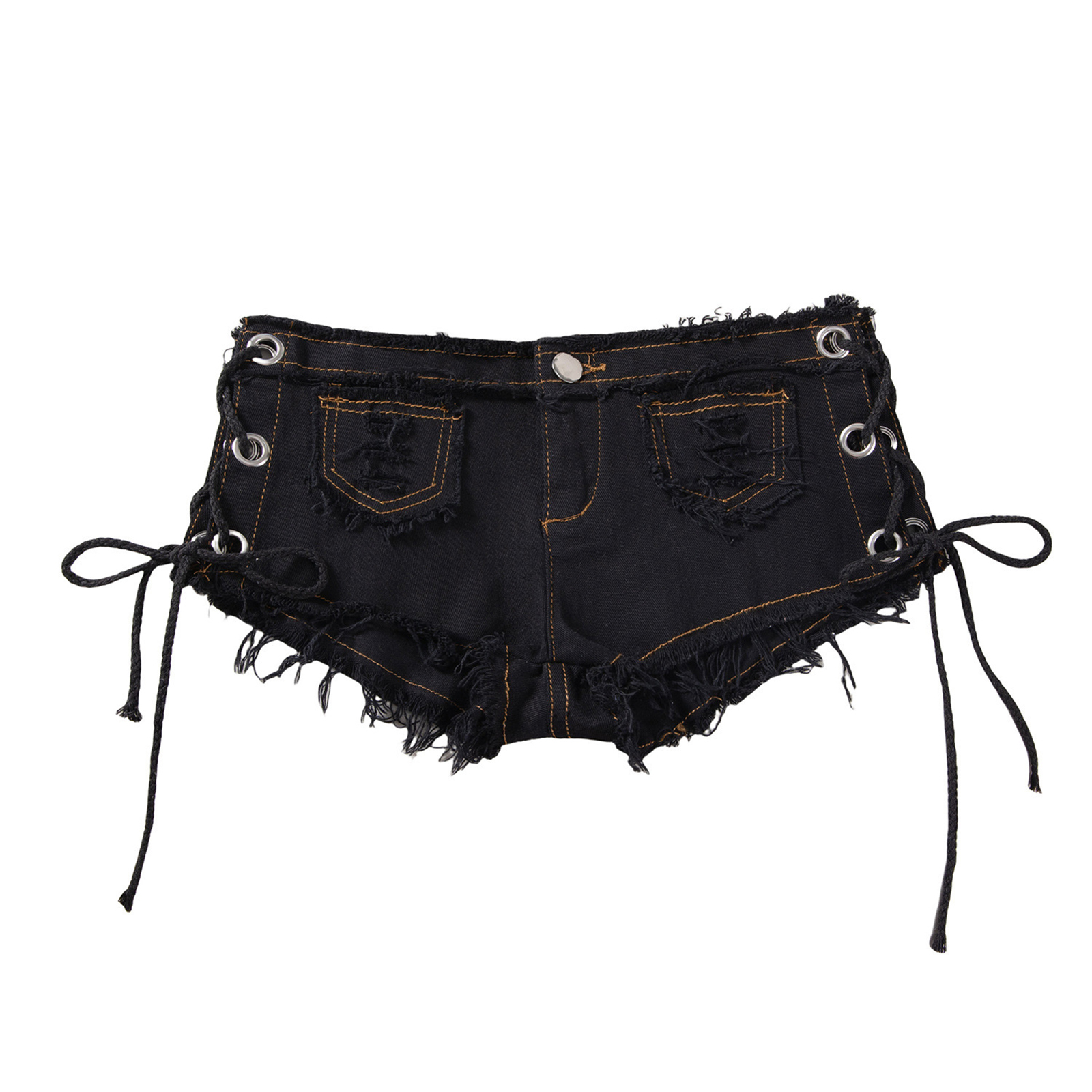 Mens Low Rise Extra Short Hot  - Distressed Jean Rip avaliação e preço
