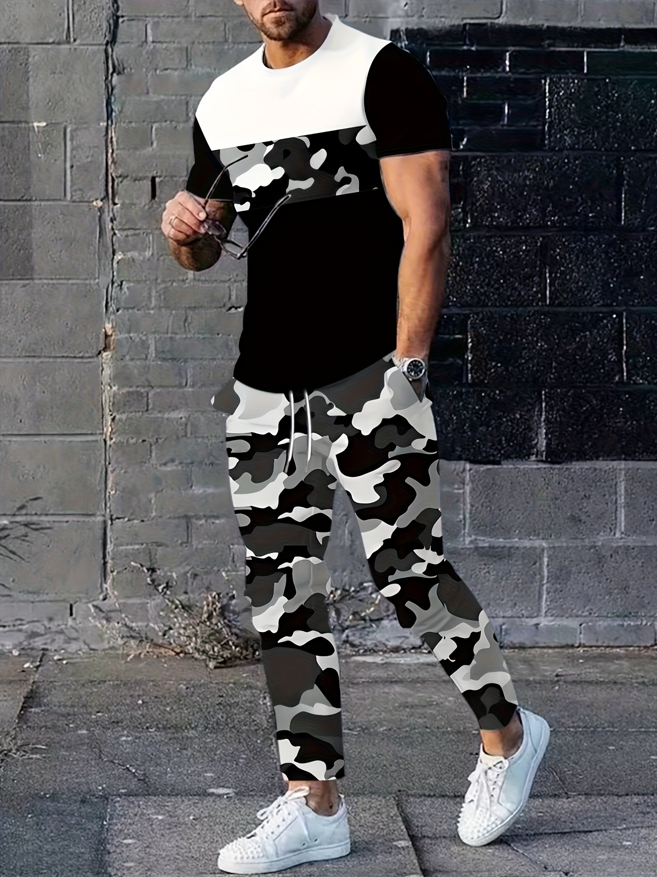 2026 Summer New Men's Short-Sl - Camo Pattern Set avaliação e preço
