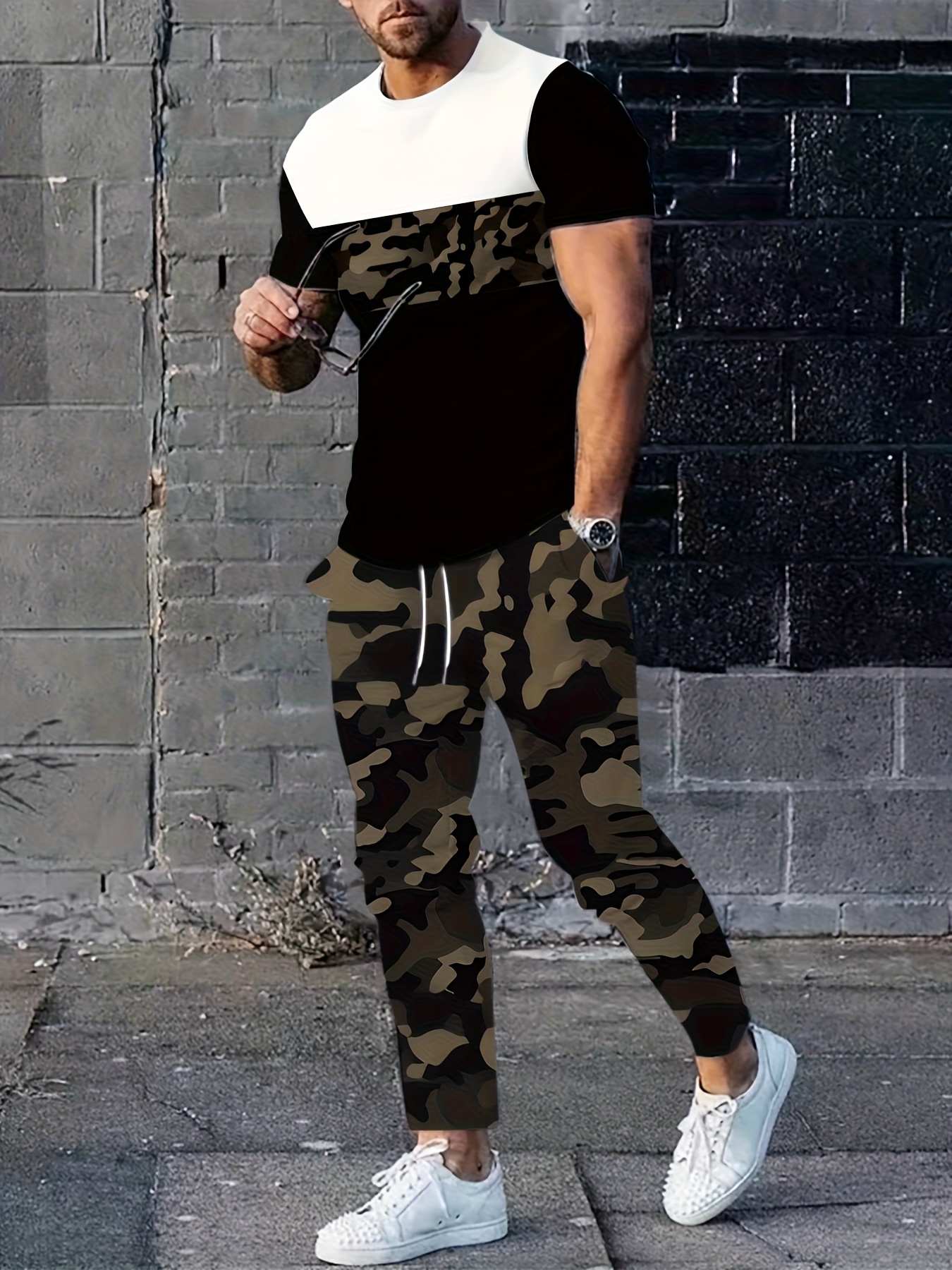2026 Summer New Men's Short-Sl - Camo Pattern Set avaliação e preço