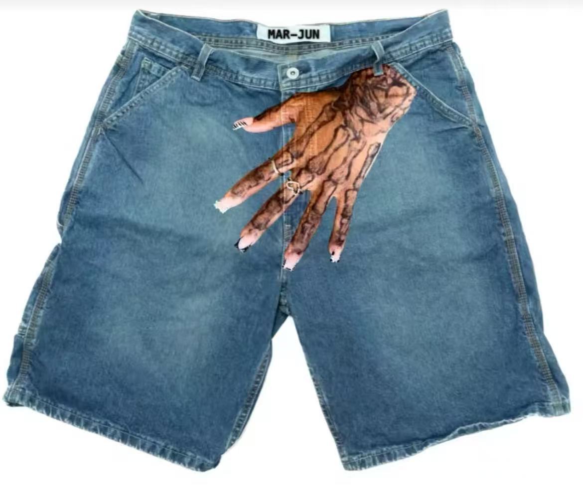 Y2K Baggy Denim Shorts vintage - Street Fashion Harajuku avaliação e preço