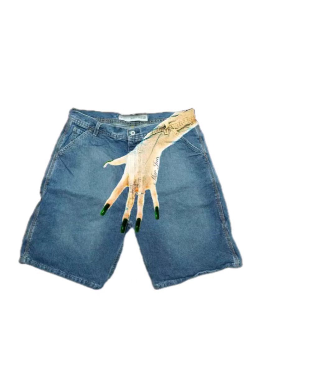 Y2K Baggy Denim Shorts vintage - Street Fashion Harajuku avaliação e preço