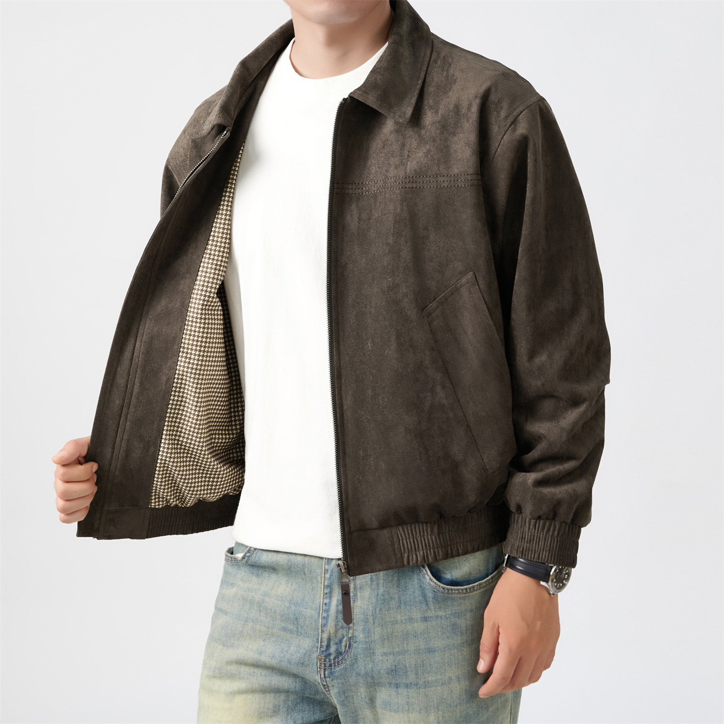 Men Cropped Boxy Minimalist Fa - Coach Jacket Bomber avaliação e preço