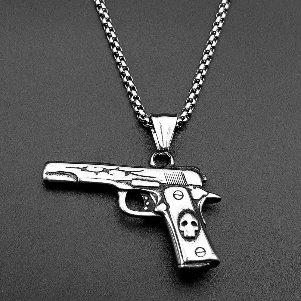Retor Dark Punk Pistol Necklac - Street Fashion Show avaliação e preço