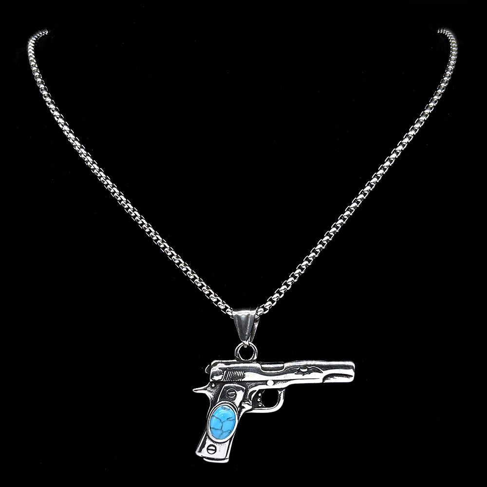 Retor Dark Punk Pistol Necklac - Street Fashion Show avaliação e preço