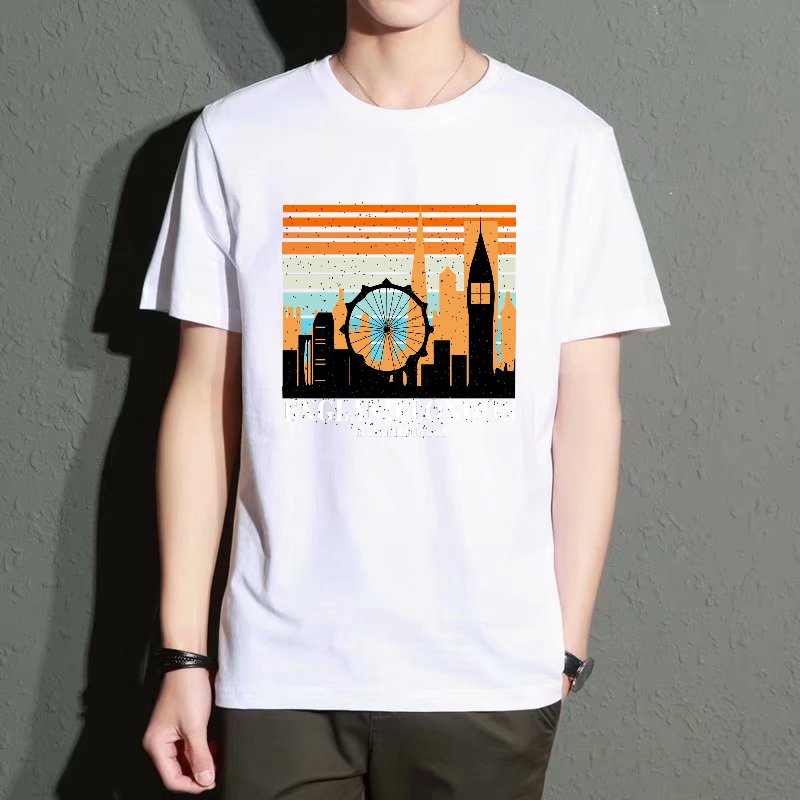 Men's Black Round-Neck Short-S - Street Fashion London avaliação e preço