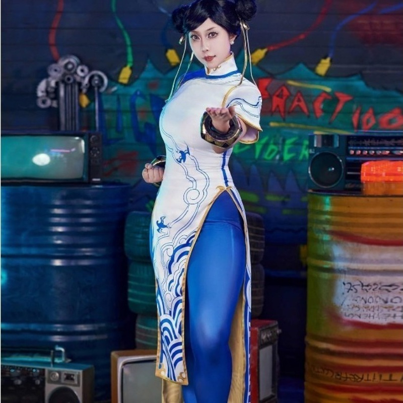 Game Chun-Li Costume Street Co - Street Fashion Dress avaliação e preço