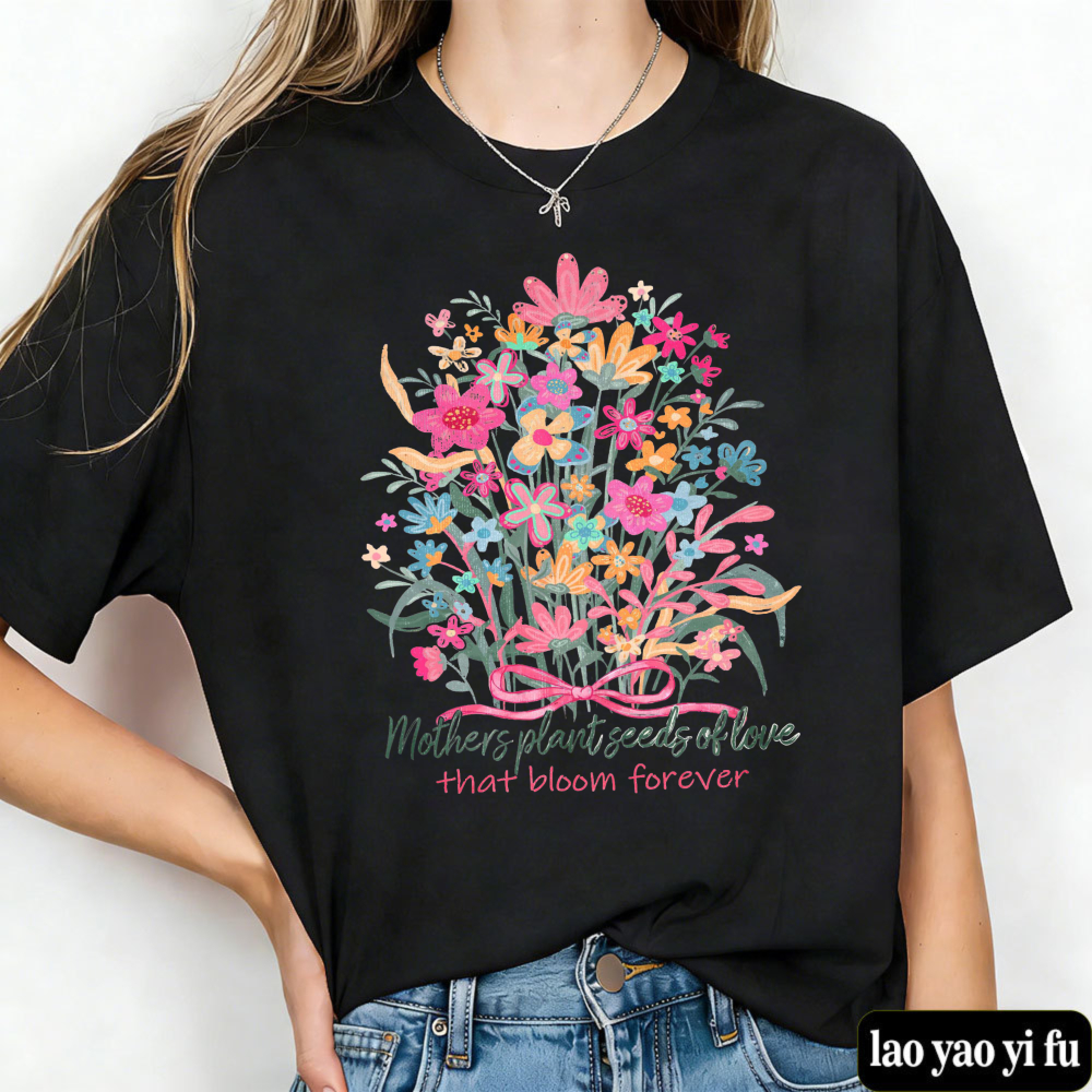 Floral Mama T Shirt Mother's D - Street Fashion Quotes avaliação e preço