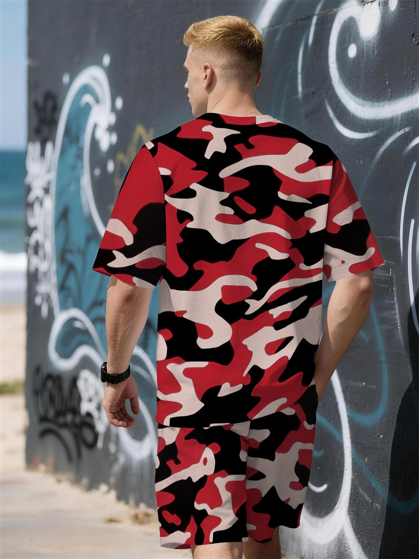 2026 Summer New Men's Short-Sl - Camo Pattern Set avaliação e preço
