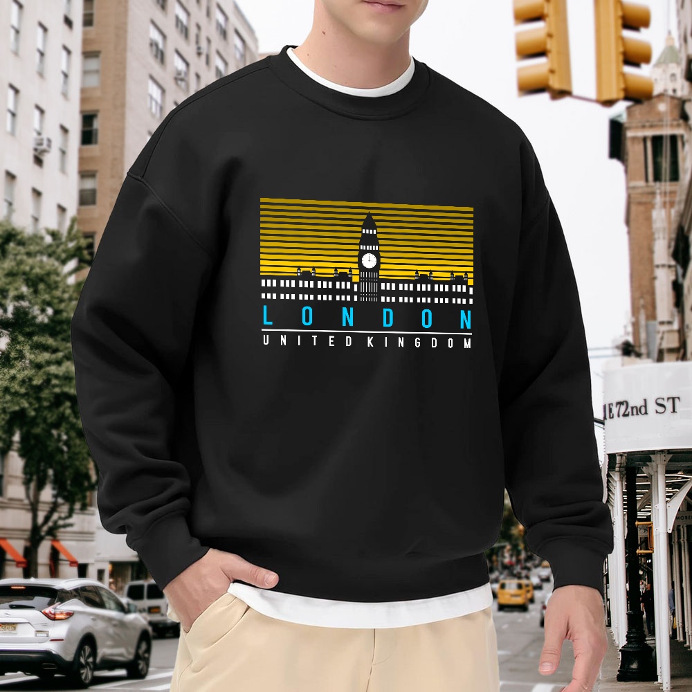 Men's Black Crew Neck Loose Sw - Street Fashion London avaliação e preço