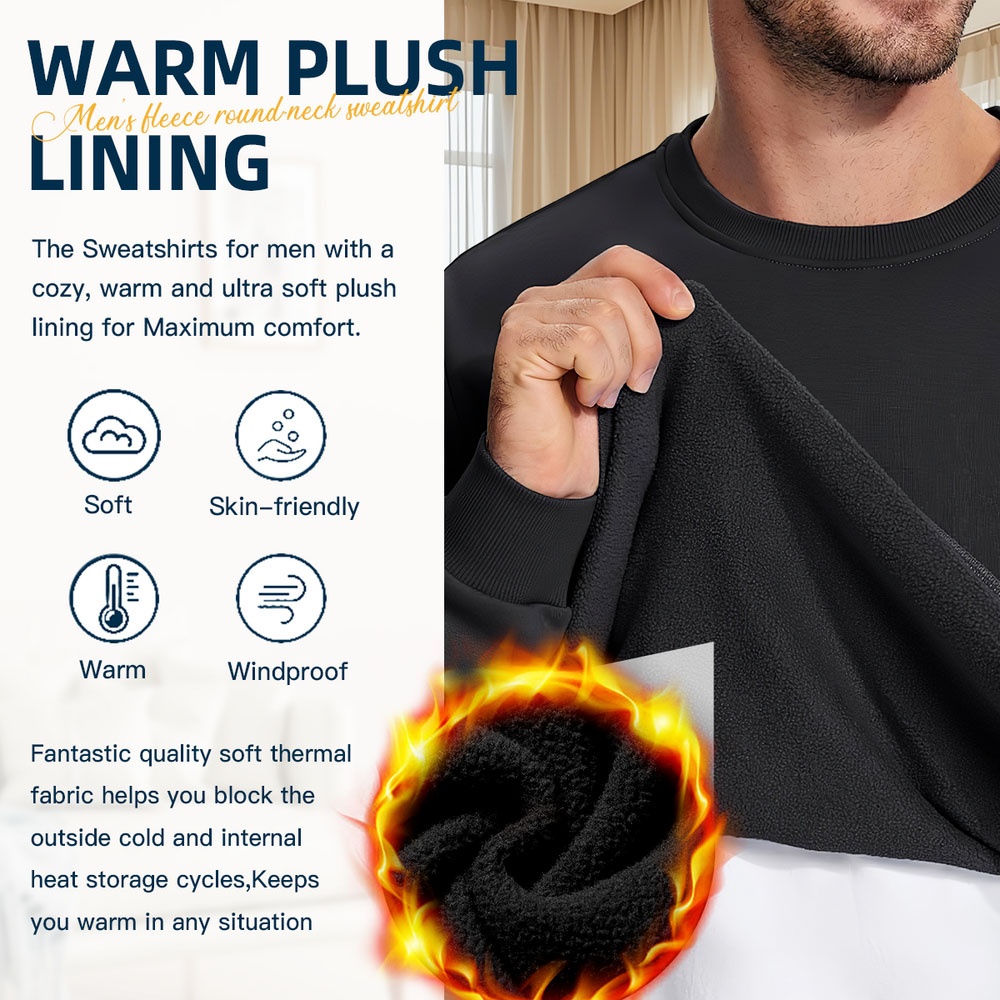Men's Black Crew Neck Loose Sw - Street Fashion London avaliação e preço