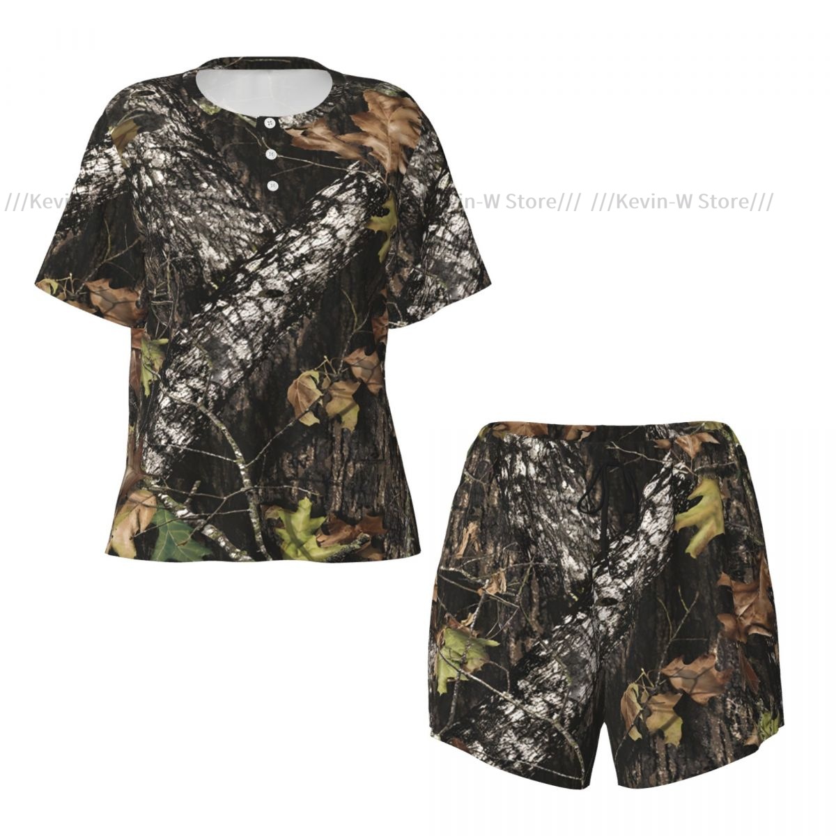 Two piece women's pajama round - Camo Pattern Set avaliação e preço