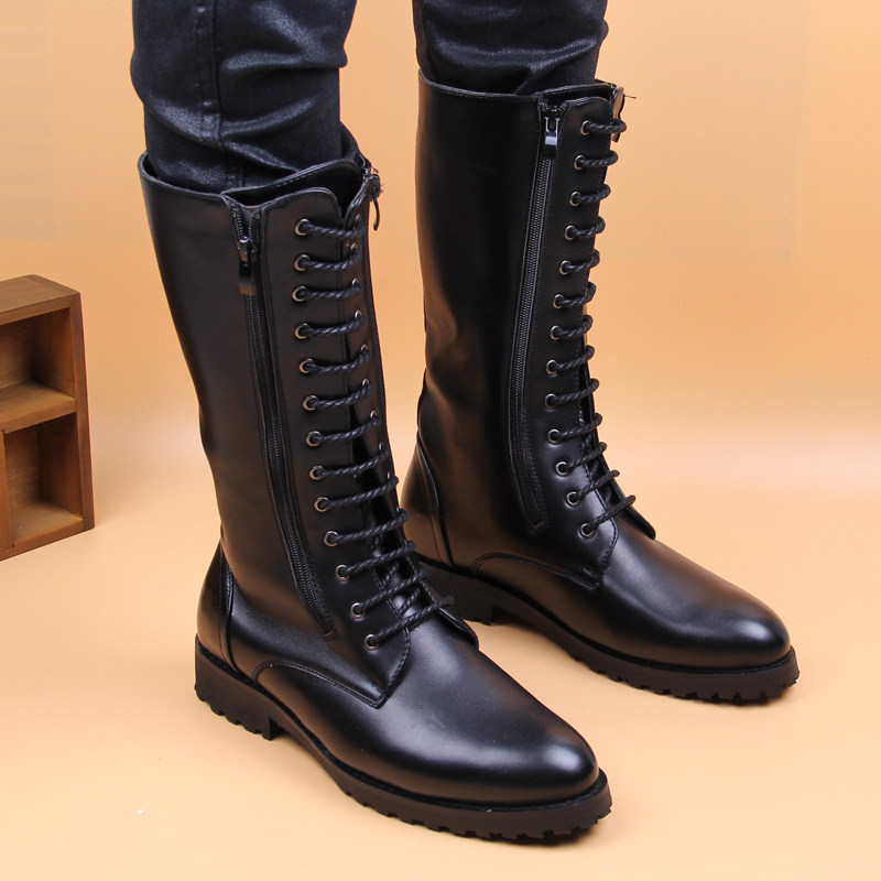 men's luxury fashion high boot - Street Fashion Dress avaliação e preço