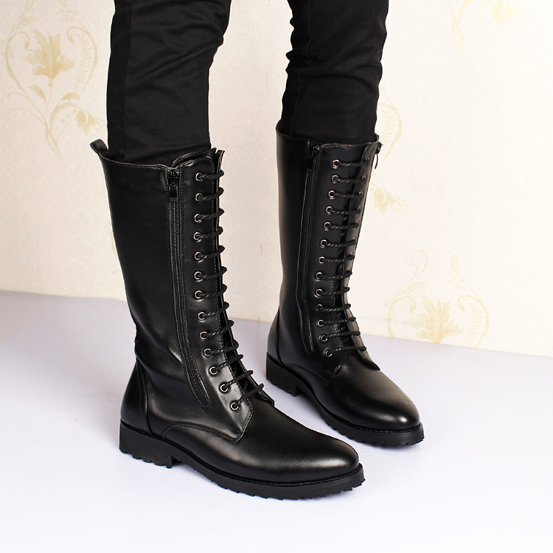 men's luxury fashion high boot - Street Fashion Dress avaliação e preço
