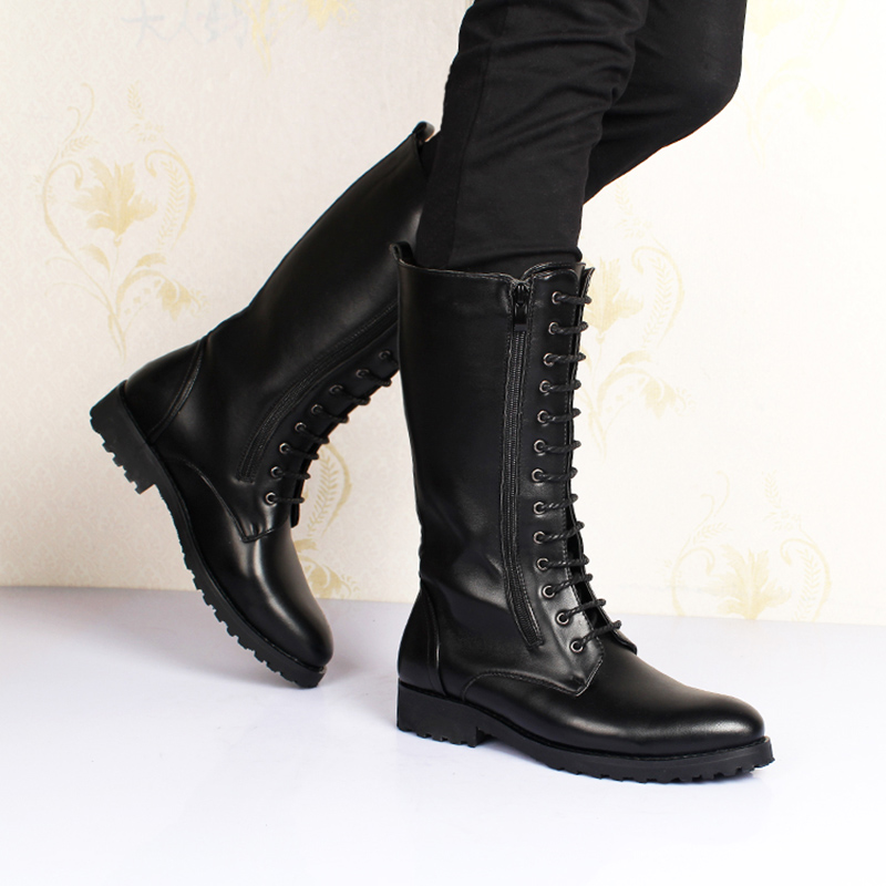 men's luxury fashion high boot - Street Fashion Dress avaliação e preço