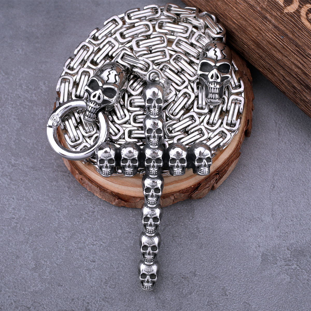 Stainless Steel Cross Skull Pe - Street Fashion Mood avaliação e preço