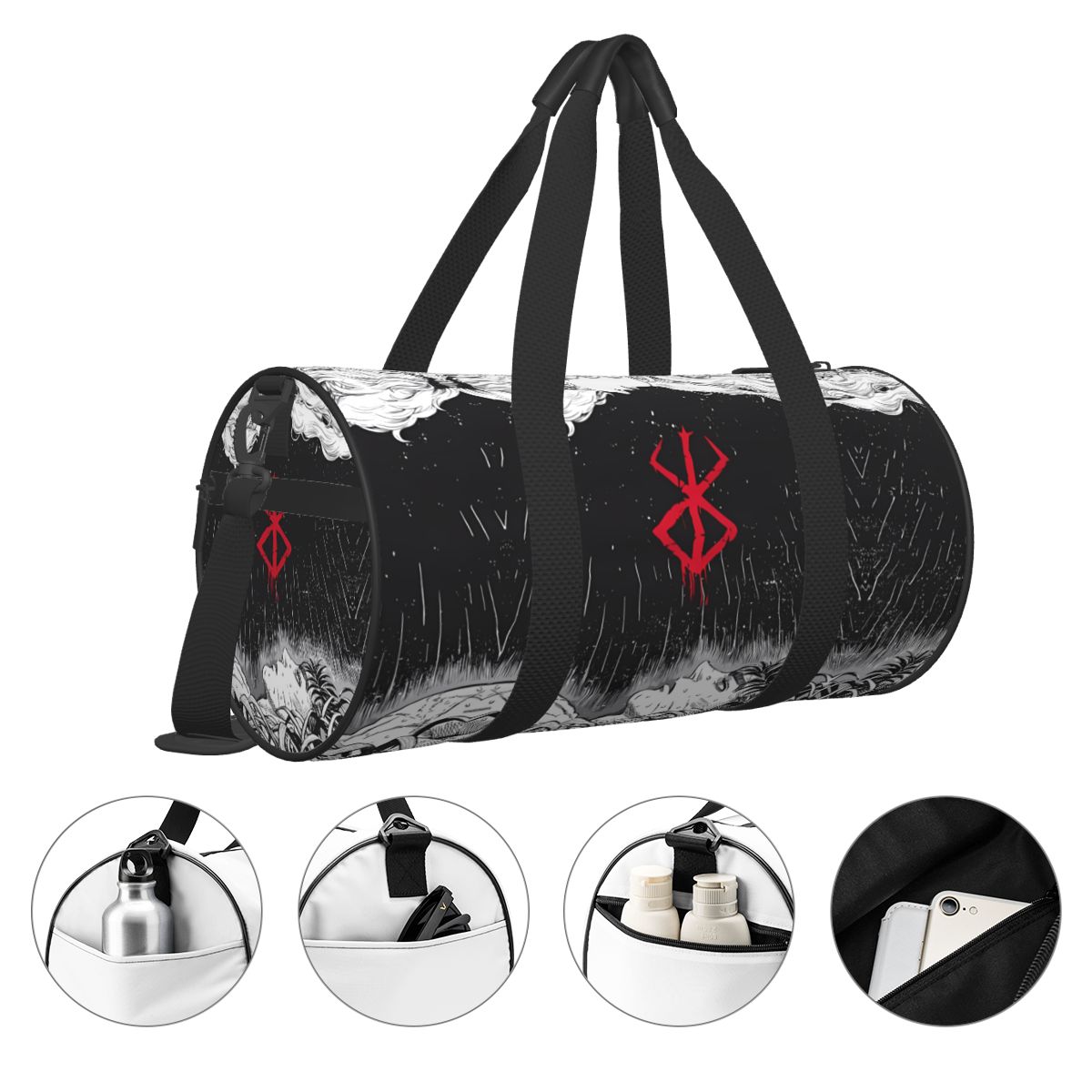 Japan Anime Bereserk Gym Bag F - Street Fashion Couple avaliação e preço