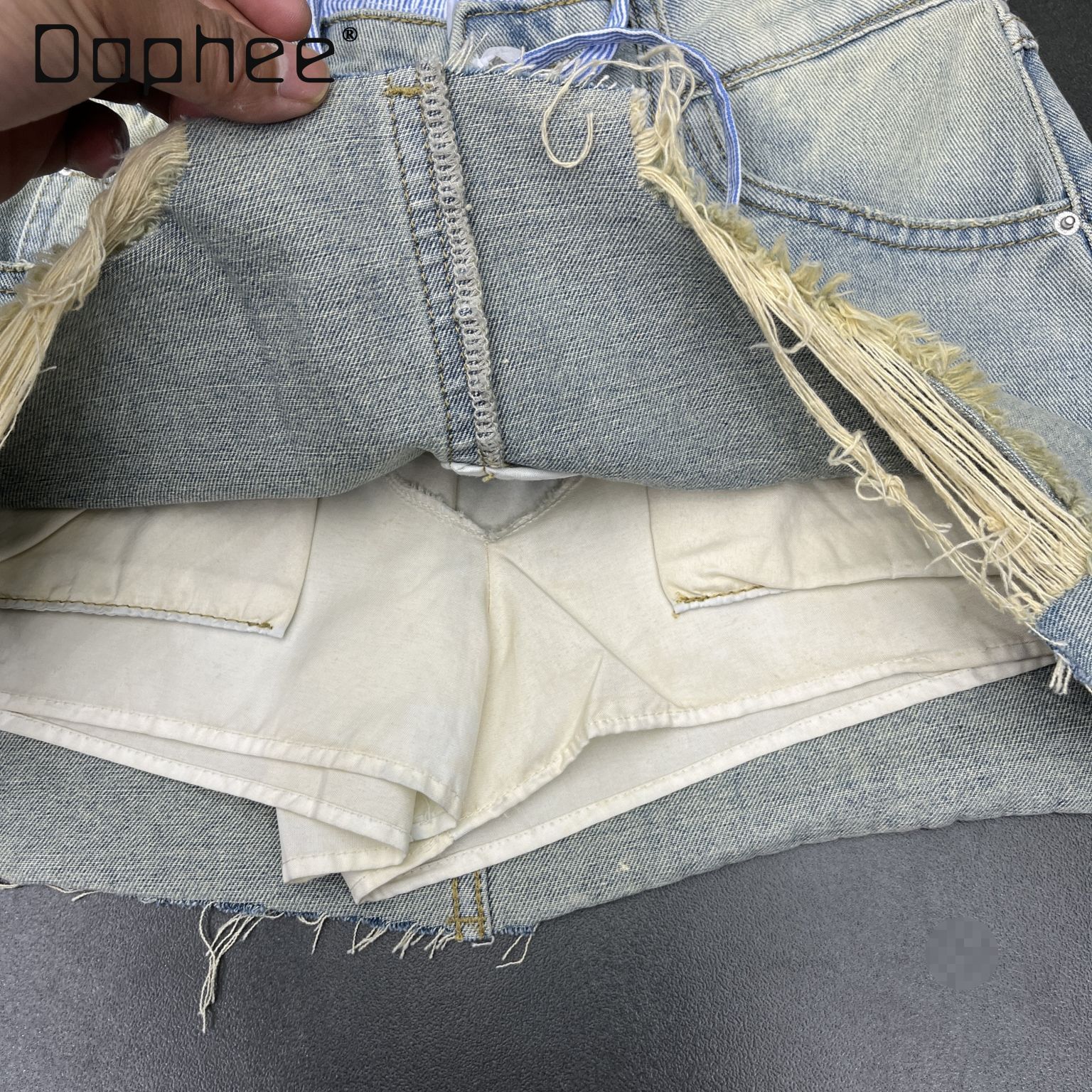 Street Retro Rough-edged Denim - Street Fashion In Korea avaliação e preço